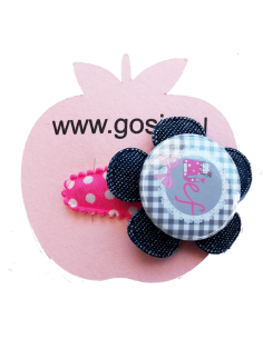 Haarspeld met button