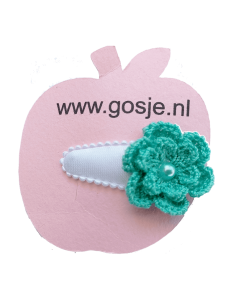 Haarspeld groene bloem