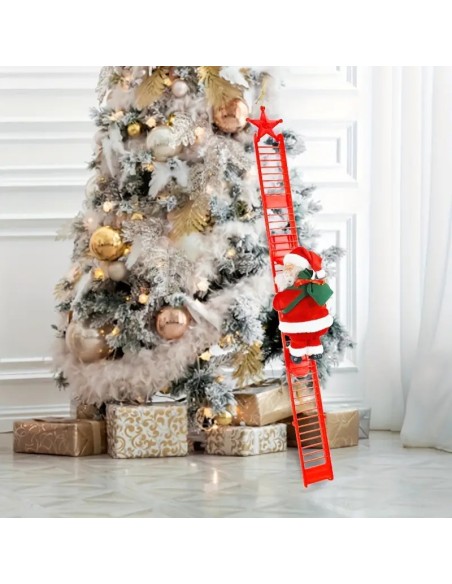 Kerstman Zingend & Ladder Klimmen