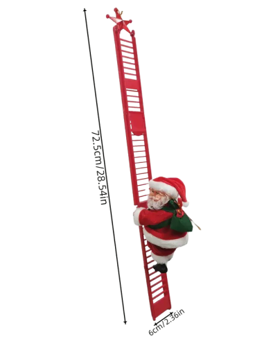 Kerstman Zingend & Ladder Klimmen