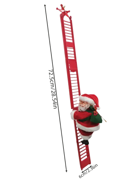 Kerstman Zingend & Ladder Klimmen