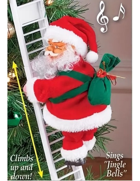 Kerstman Zingend & Ladder Klimmen
