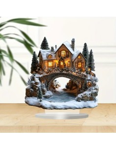 Acryl kerst  huisje 2