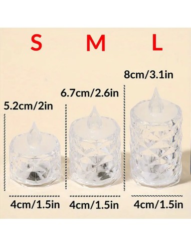 Een set van 3 Feestelijke Kerstkaarslichten