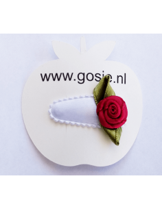 Haarspeld zilver roosje